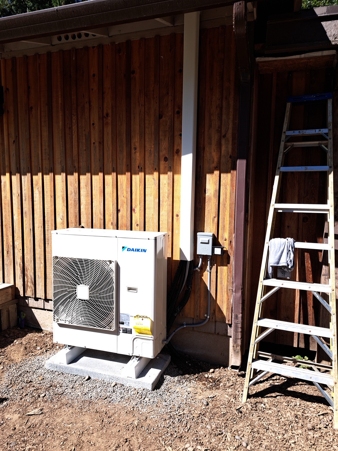 Completed Daikin outdoor installation